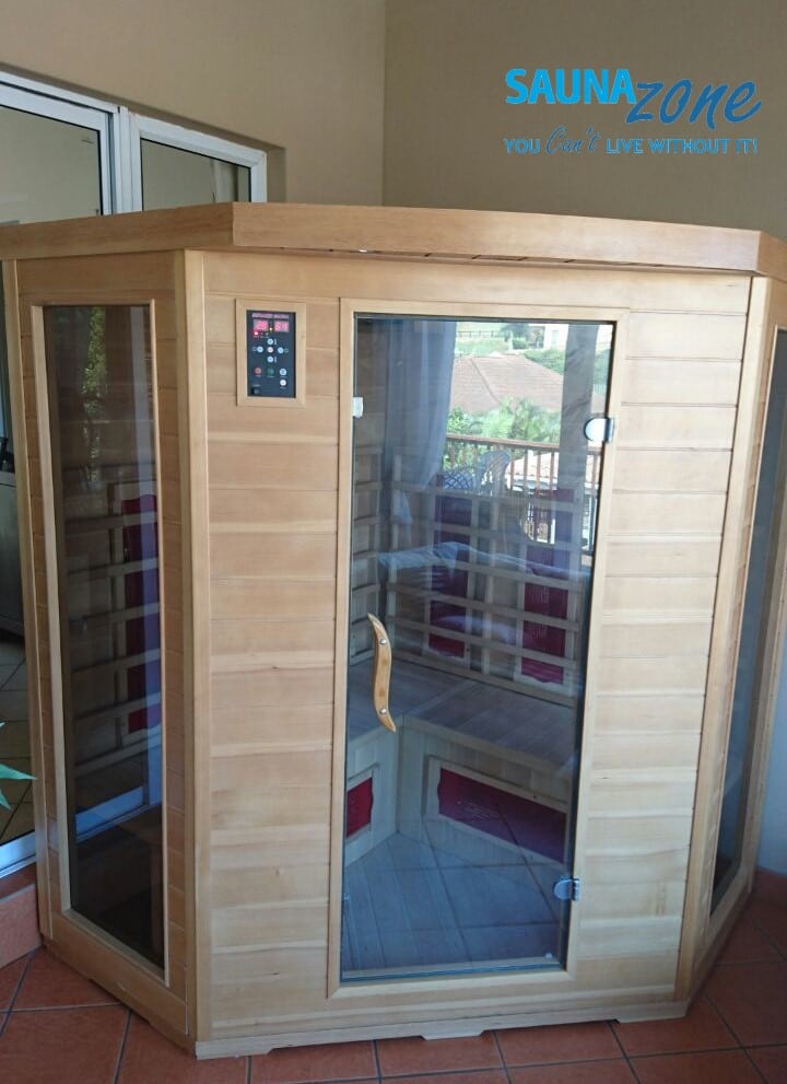 4 person Far Infrared Corner Sauna Installed